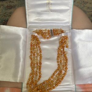 Ross Simons orange necklace, never worn still In the box